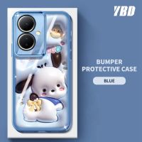 YBD เคสสำหรับ โทรศัพท์ Vivo Y78 Y78+ Y36 4G 5G V29 Lite โปร่งใสฟิล์มเลนส์ TPU Carmera แบบนิ่มป้องกันด้วยลวดลายการ์ตูนน่ารัก