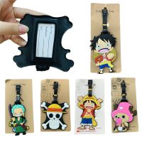 【DT】 hot  Kawaii Pvc Luggage Tag One Piece Anime Series Monkey D. Luffy Roronoa Zoro Cartoon Luggage Tag Soft Rubber Aircraft Baggage Tag