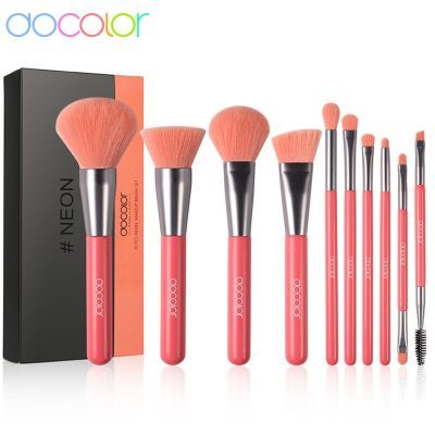 Docolor Makeup Brushes Set 10Pcs Eye Face Cosmetic Foundation Powder Blush Eyeshadow Kabuki Blending Make up Brush Beauty Tools Makeup Brushes Sets
