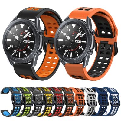 （A Decent035）วงกีฬาสำหรับ Samsung Galaxy Watch 3 45มิลลิเมตร41มิลลิเมตร /G Alaxy นาฬิกา46มิลลิเมตร/S3 S Mart W Atch สายรัดซิลิโคนเปลี่ยนสายนาฬิกาข้อมือสร้อยข้อมือ