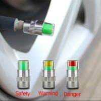 1/2/4PCS 36PSI Car Auto Tire Pressure Monitor Tire Gage Alert Sensor Indicator Valve Caps Indicator Diagnostic Tools Kit