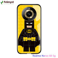 เคสสำหรับ Realme 11 5G Realme Narzo 60 5G เคสลายการ์ตูนสร้างสรรค์สำหรับ DIY สำหรับสาวๆบล็อคเคสนิ่มมันวาวฝาครอบเคสกระจกนิรภัยขอบ