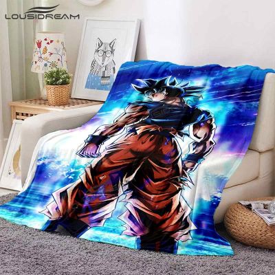 Goku Blanket HD Linen Flannel Cartoon Sheet Sofa Cover spring fall Quilt Bed Cover Double Children Blanket Soft Decoration gift
