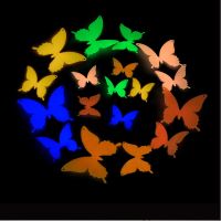 ZZOOI 3D Luminous Butterfly Wall Stickers For Bedroom Living Room Wedding Decoration Art Decals Glow in the Dark Butterflies Stickers