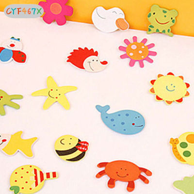 CYF 12 Pcs/Set Children Toys Fridge Magnet Wooden Cartoon Animals Kids Educational Learning Toy Gifts