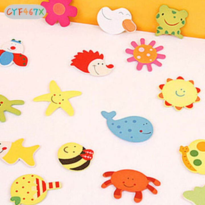 cyf-12-pcs-set-children-toys-fridge-magnet-wooden-cartoon-animals-kids-educational-learning-toy-gifts