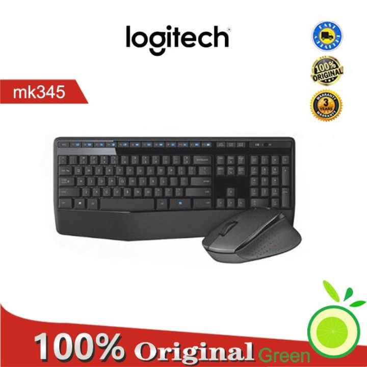 Logitech MK Wireless Keyboard Mouse Combos For PC Laptop Optical Ergonomic Mice Full Size
