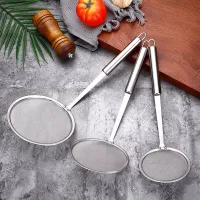 Wholesale kitchen 304 filter foam stainless steel oil spill spoon can be wall-mounted encrypted dregs soy milk filter spoon Colanders Food Strainers