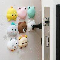 New Cartoon Door Stopper Doorknob Rubber Fender Lock Protective Pad Door Crash Pad Rubber Fender Handle Shockproof Wall Sticker