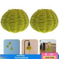 VORCOOL โคมไฟ Rattan 2pcs ครอบคลุมโคมไฟตกแต่งโคมไฟที่ทออุปกรณ์เสริมโคมไฟ DIY