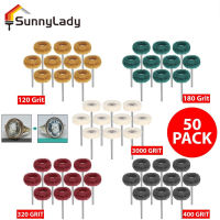 SunnyLady ล้อขัด50ชิ้น,ล้อขัดงานขัดเงามีก้าน1/8นิ้ว/3มม. สำหรับสว่านขัด