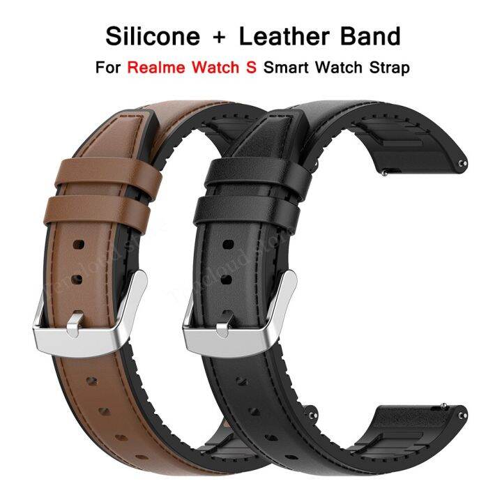 Replacement Strap For Realme Watch S Pro Leather Silicone Band For ...