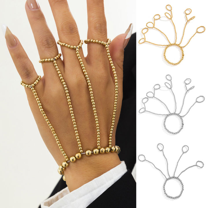 womens-bracelet-alloy-bracelet-bracelet-geometric-ball-bracelet-simple-bracelet-punk-bracelet-beaded-bracelet