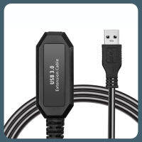 USB 3.0สายพ่วง15เมตร USB แบบแอคทีฟ3.0สายส่วนต่อส่วนขยายพร้อมบูตเตอร์สำหรับคอมพิวเตอร์แล็ปท็อปพีซี