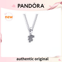 ชุดสร้อยคอจี้ปริศนาเงินแท้ 925 แพนดอร่า New Pandoraˉ 925 Sterling Silver Necklace Pandoraˉ Shine Puzzle Necklace Set ZT2445 Temperament