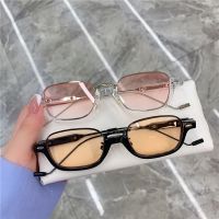 [LWF HOT]๑❈ 2021 New Fashion Sunglasses Vintage Women Men Luxury Star Designer Small Half Frame Shades Orange Sun Glasses Eyewear UV400