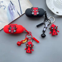 Deadpools สำหรับ Honor Flypods3/3i ซิลิโคนหูปลอกการ์ตูนไร้สายบลูทูธหูฟังฝาครอบป้องกันป้องกันการล่มสลายนิ่มน่ารักจี้