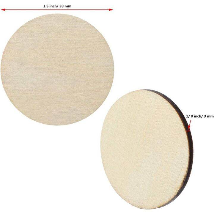 200-pieces-unfinished-wood-slices-round-disc-circle-wood-pieces-wood-chip-for-craft-1-5-inch