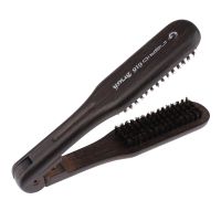 [Nai Nai comb]V รูปร่าง DIY Salon Hairdressing Hair Straightening Hair Brush Straightener Wooden Anti-Static Dual-Brush Comb