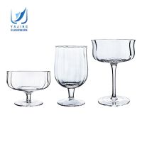 แก้วทิวลิปสุดสร้างสรรค์แก้วแก้วไวน์แดงคริสตัลแก้วแชมเปญใสแก้วน้ำแข็งแว่นตาครีมค็อกเทล
