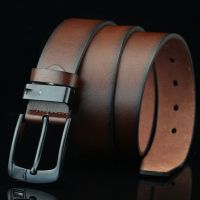 Luxury Strap Male Belts For Man Faux Leather Classic Vintage Pin Buckle Men Belt High Quality Large Size Accessories XA24C