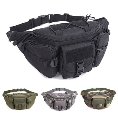 Outdoor Waist Bag Mens Tactical Waterproof Molle Camouflage Hunting Hiking Climbing Nylon Mobile Phone Belt Pack Combat Bags Running Belt