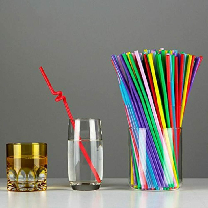 100pcs-drinking-birthday-straw-wedding-bendy-neon-flexible-coloured