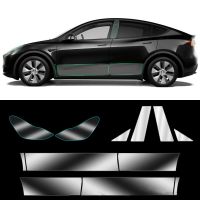 For Tesla Model3/Y 2017-2023 Front Door Rear Door Extended Protective Film Invisible Car Clothing TPU Lamp Film Set Decoration Cables Converters