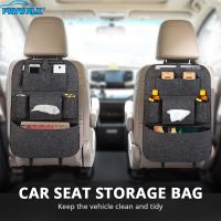 [HOT HOT SHXIUIUOIKLO 113] Universal Car Back Seat Storage Bag Organizer Trunk Elastic Felt Storage Bag 6 Pockets Organizer Hanging Car Accessories