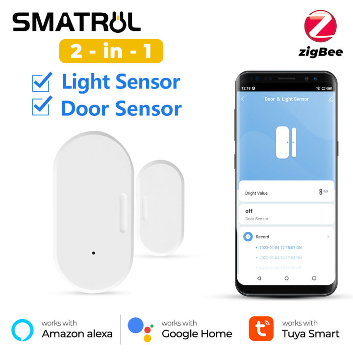 Smatrul Tuya Zigbee Smart Door Sensor Mini Window Sensor Door Openclosed Detectors For Alexa 1460