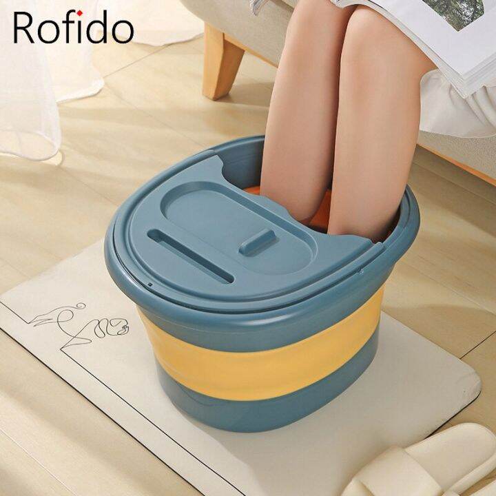 Folding Foot Bathtub Portable Foot Soaker Tub With Cover Travel Home Feet Soak Spa Basin Bath
