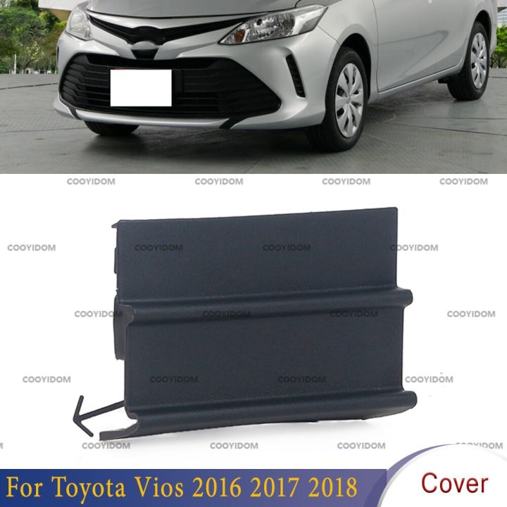 ฝาครอบแต่งรถสำหรับโตโยต้า-vios-รถขนาด2016-2017-2018กันชนหน้ารูปตัวแอลสำหรับแผ่นครอบอะไหล่ทดแทนอัตโนมัติตะขอลากจูง