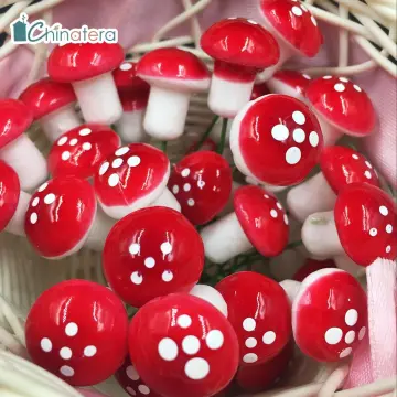 12PCS mushroom accessories Decor Outdoor Fake Mushrooms Miniature