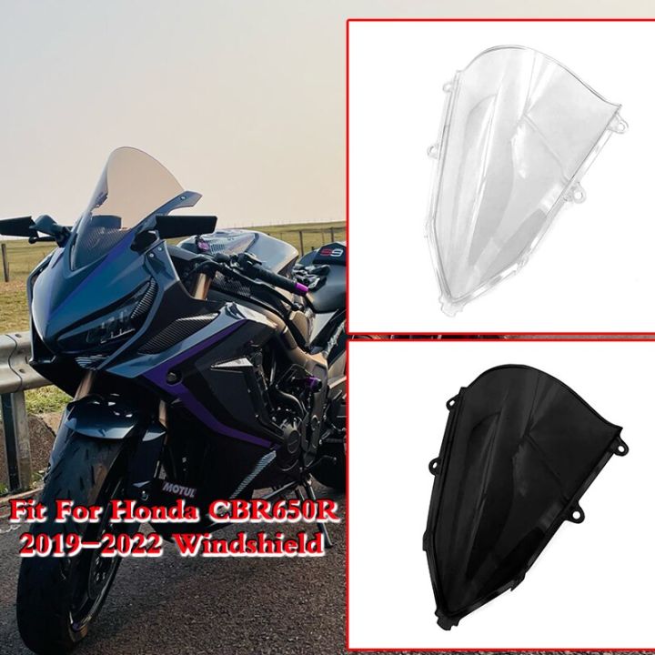 ภาพใหญ่-2022-สำหรับ-honda-cbr650r-cbr-650r-cbr-650r-2019-2020-2021-อะไหล่รถจักรยานยนต์-diver-กระจกหน้ารถ-protector