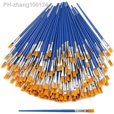 120pcs Paint Brushes Set for Kids Acrylic with Flat Round Pointed Paint Brushes Craft Watercolor Oil Painting Brushes