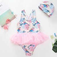 Australia Baby Girls Swimwear Kids Cute Tutu Swimsuits Animal print Hawaii Swimming Wear Children Beach Clothing WN002 Dresses