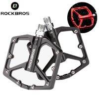 (TSQIU)ROCKBROS แป้นถีบจักรยานอะลูมินัมอัลลอย MTB จักรยานเสือภูเขา,จักรยานปิดผนึกกันลื่นน้ำหนักเบาพิเศษหล่อชิ้นเดียวป้องกันการเกิดออกซิเดชัน