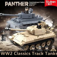 WW2 Classics Track Tanks Panzerkampfwagen VI Ausf. E Tiger I Building Blocks Kit Military Model Bricks Child Toy Christmas Gifts