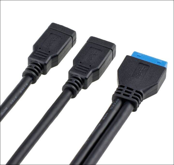 ยืดหยุ่น-คอมพิวเตอร์เดสก์ท็อป-usb-3-0-20ขาชาย2-usb-หญิงเคเบิ้ลอะแดปเตอร์เชื่อมต่อสำหรับ-asus-p7p55-usb3-gigabyte-msi-onda-เมนบอร์ด