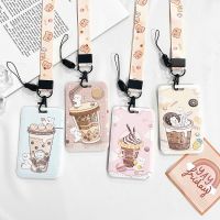 hot！【DT】✽♟⊙  1 Cartoon Cup Card Cover Student Bus All Kinds Of Sleeve Plastic Holder