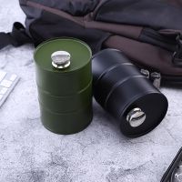 25oz Drum Portable 304 food grade SS Flagon Whiskey Vodka Wine Pot Hip Flask Set Alcohol Drinking pocket Bottle outdoor camping