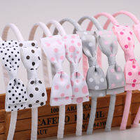 Hairbands Headbands Alice Hair Head Band Hoop Polka Dot Bows Girl Lady Fully Lined Ribbon Winding Headwear Accessories FG117