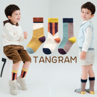 3 Pairs Pack Kids Socks Spring Autumn Korean Fashion Striped Baby Boys Girls Cotton Socks for 3-12Y Children