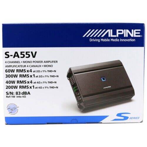 ALPINE SA55V 5CH (4CH+MONO) HIGH POWER CAR AMPLIFIER 1100W MAX POWER 5