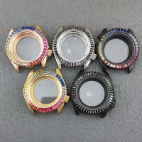 เคส NH35 41สเตนเลสสตีล SKX009 SKX007สำหรับ NH35 NH36สกรูเคลื่อนที่คริสตัลแซฟไฟร์