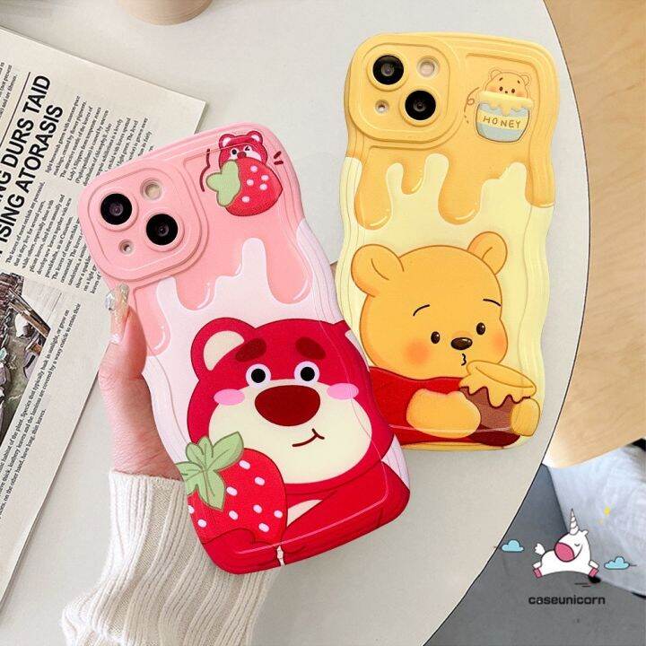 เคสนิ่ม-ลายการ์ตูนหมีพูห์-สตรอเบอร์รี่-สําหรับ-oppo-a17-a95-a16-a15-a17k-a57-a96-a54-a78-a54s-a77-a12-a5s-a55-a76-a16s-a3s-a5-a9-a74-a7-a16k-a1k-a53-reno-8t-8-5f-7z-6-เคส