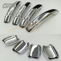 Car Outer Door Handles Decoration Frame Cover Chrome Doorknob Trim For Audi A4 B8 Q3 Q5 2013-2016 Door Bowl Covers