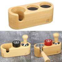 ที่วางแทมเปอร์ไม้ แท่นวางด้ามชงกาแฟ ที่วางแทมเปอร์ 3 ช่อง 2 IN1wooden tamper holder อุปกรณ์กาแฟ?มีพร้อมส่ง