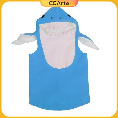 ชุดวันฮาโลวีน CCArte เสื้อผ้าลายตลกเครื่องแต่งกายฉลามสำหรับการแสดงบทบาทสวมหน้ากาก