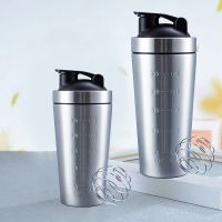 Stainless Steel Protein Shaker Cup Portable Fitness Sports Mug Nutrition Blender Cup Water Bottles Vacuum Insulation Water Cup